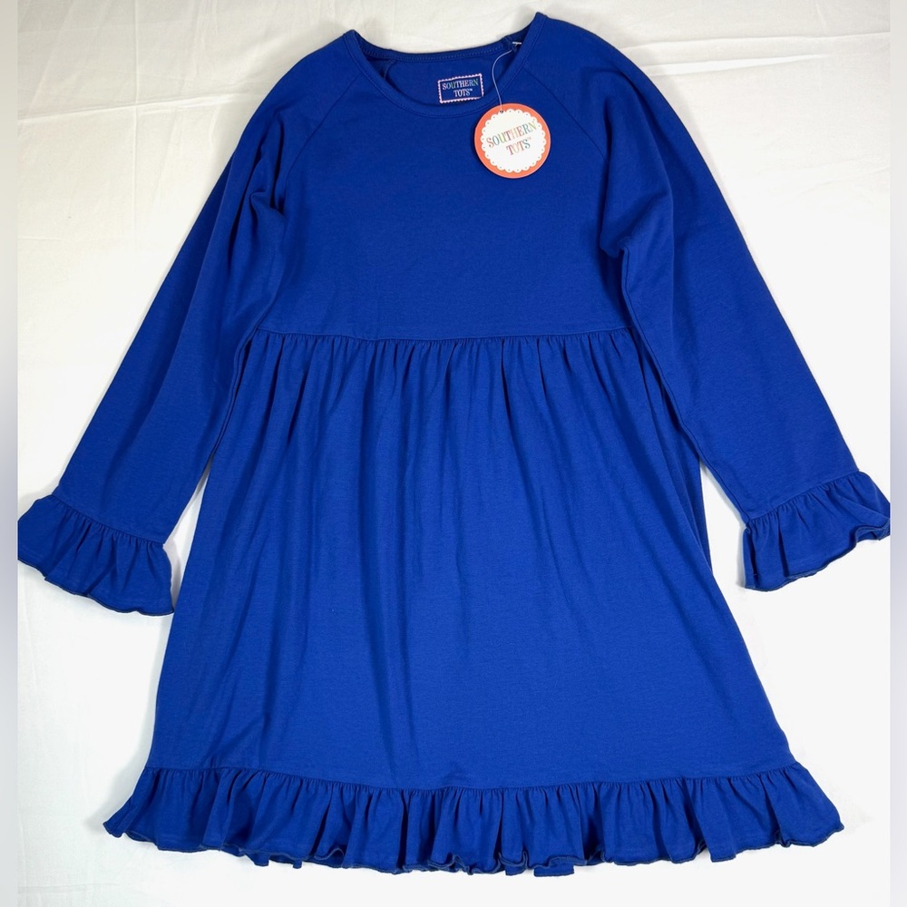 NWT SOUTHERN‎ TOTS Girls Long Sleeve Ruffle Dress Size 12 Preppy Cottagecore NEW